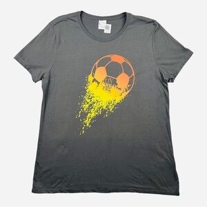 Soccer Short Sleeve T-Shirt Size L